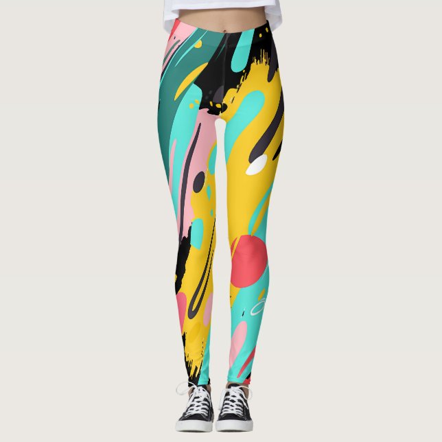 Leggings imprimés de fleurs (Devant)