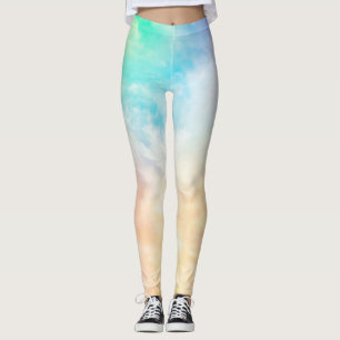 Leggings in multi coloured pastels.