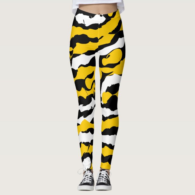 Leggings in stripes yellow (Devant)