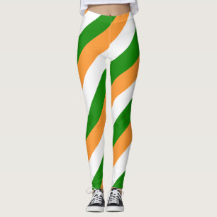 Leggings Inde Drapeau national couleurs diagonales triées