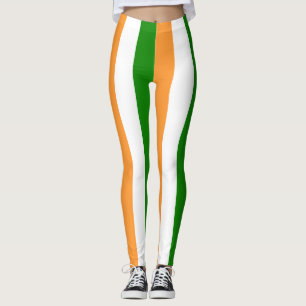Leggings Inde Drapeau national couleurs Verticale rayé