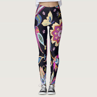 Leggings Inde Paisley Ornement floral sans joint