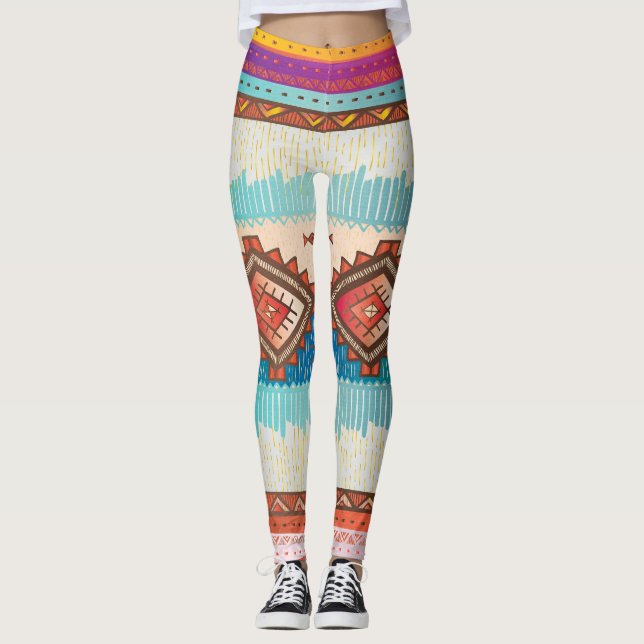 Leggings Indian fabric pattern (Front)