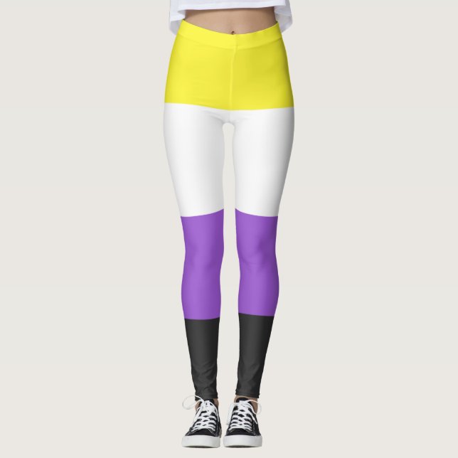 Leggings Indicateur de fierté non binaire (Devant)