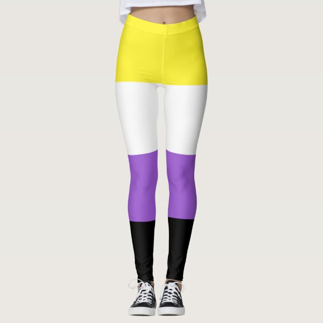 Leggings Indicateur de fierté non binaire (Devant)