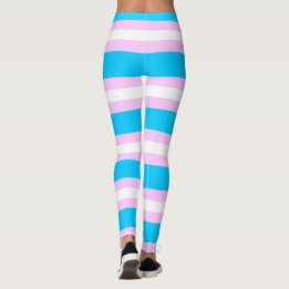 Leggings Indicateur de la fierté transgenre - Pink, Blue, W