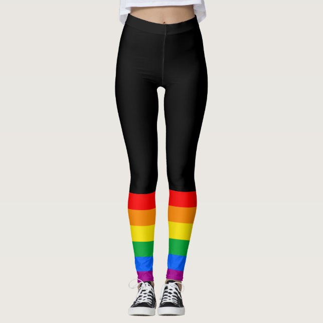 Leggings Indicateur Gay pride traditionnel (Devant)