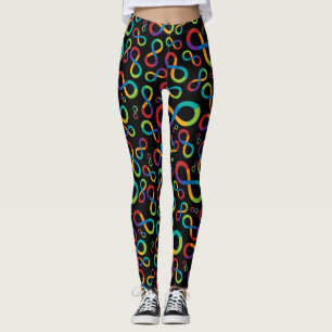 Leggings Infini Neurodiversity d'arc-en-ciel d'autisme