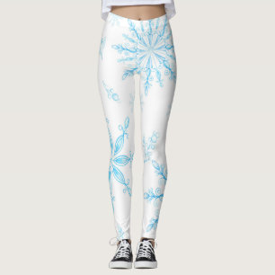 Leggings Inhabituel, délicat motif de flocon de neige