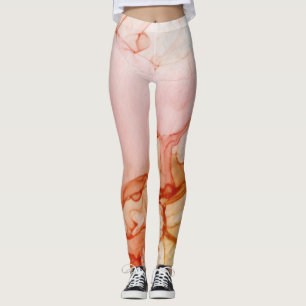 Leggings Ink Cloud Swirl Abstrait tendance Hot Caramel mode