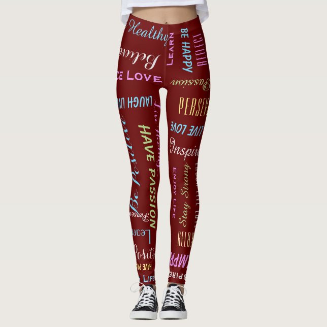 Leggings Inspirationnel MOtivationnel CHOISISSEZ VOTRE COUL (Devant)
