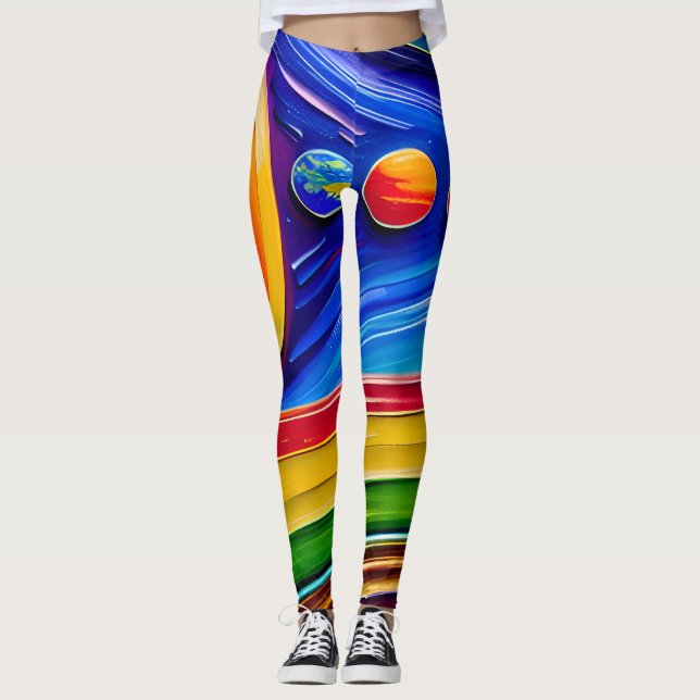 Leggings inspirés par la cosmique (Devant)