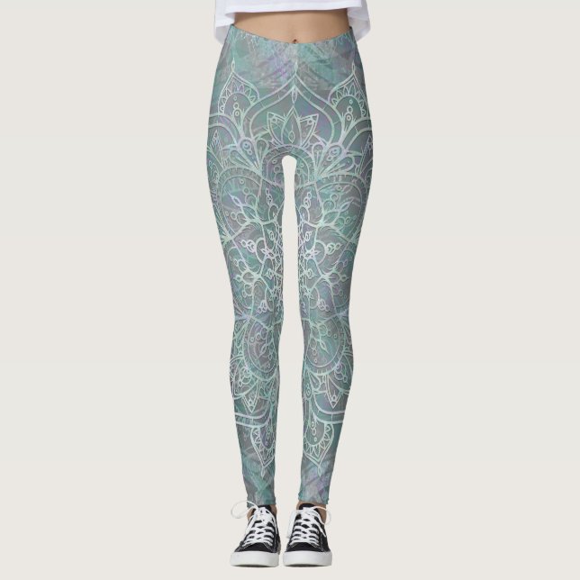 Leggings Iridescent Shtoujours Mandala Boho Chic (Devant)