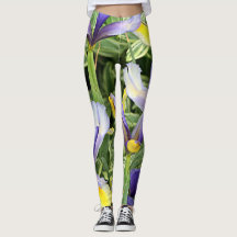 Iris jaunes et violets