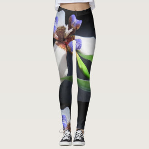 Leggings Iris Violet Et Blanc