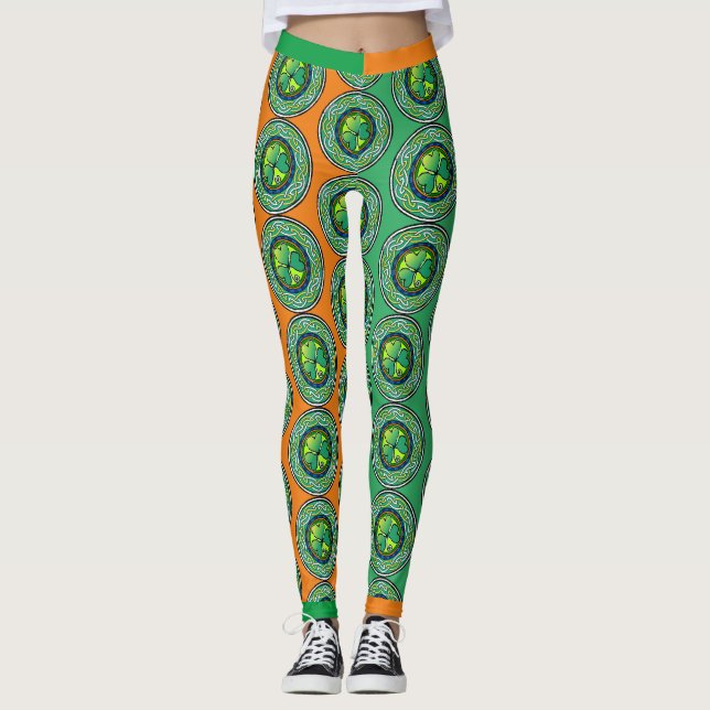 Leggings Irish shamrock (Devant)
