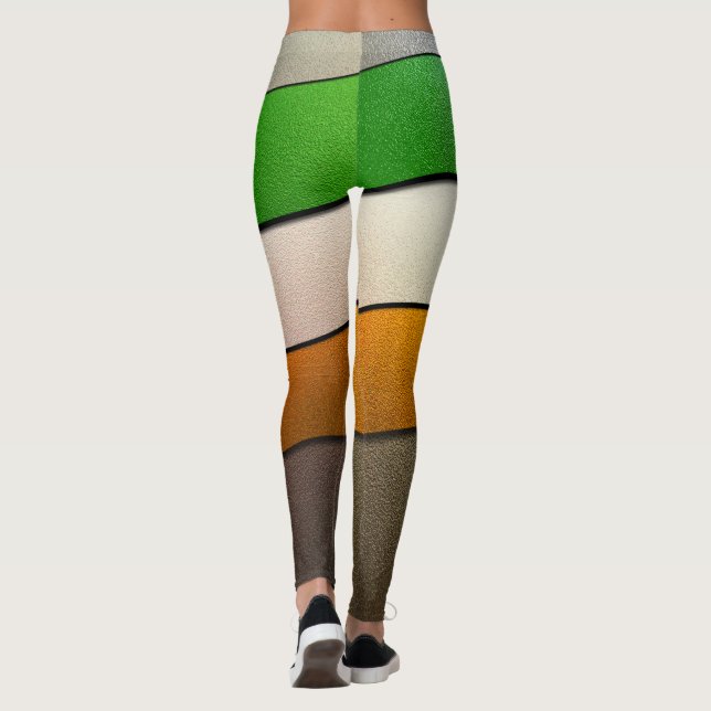 Leggings Irlande Drapeau couleurs-Chrome par Shirley Taylor (Dos)