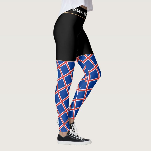 Leggings Islande & Islande Drapeau, fan de voyages/sports (Droite)