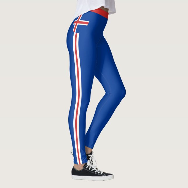 Leggings Islande & Islande Drapeau mode, ventilateur voyage (Droite)