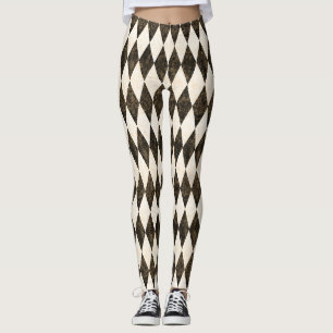 Leggings Jacquard Diamond Arlequin Arlequin Noir Classique
