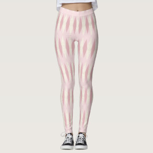 Leggings Jacquard rose moderne du milieu du siècle