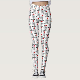 Leggings J'ADORE mon Avion, mes Légendes, style pré les ann