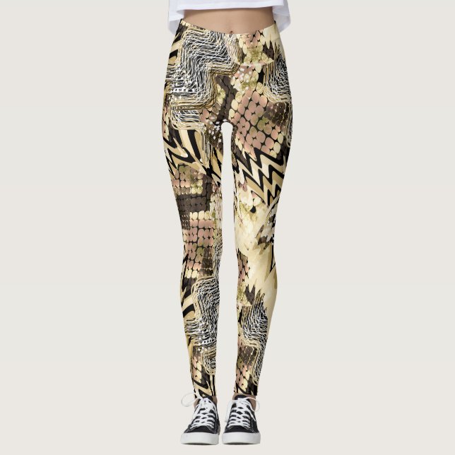 Leggings Jaguar peau, serpents (Devant)