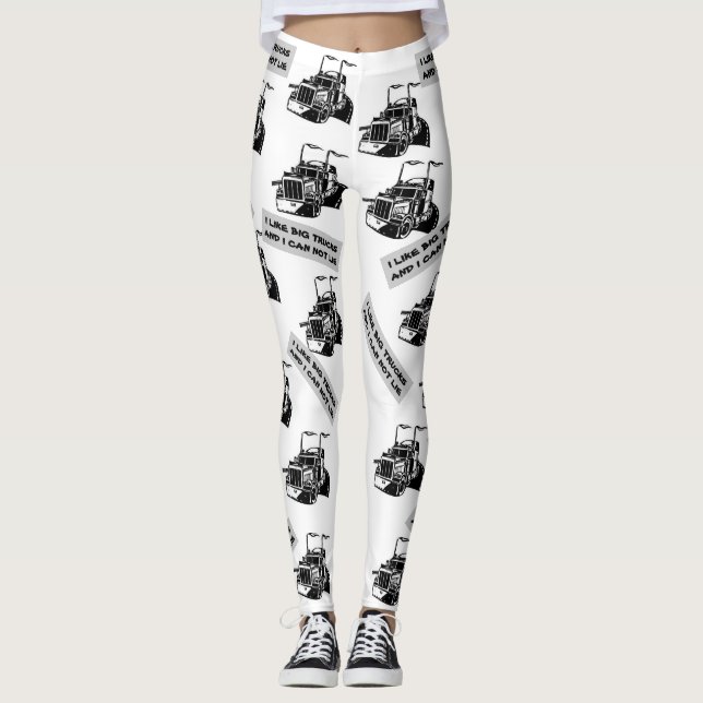 Leggings J'aime de grands camions et je ne peux pas me (Devant)
