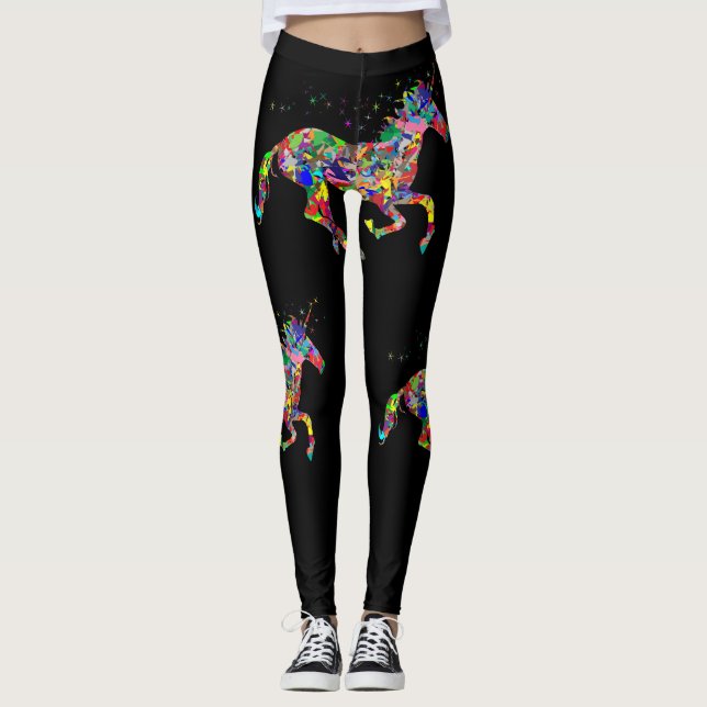 Leggings J'aime des guêtres de licorne (Devant)