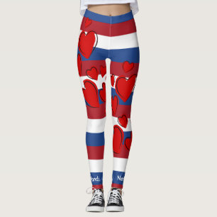 Leggings J'aime la Hollande, drapeau de Pays-Bas