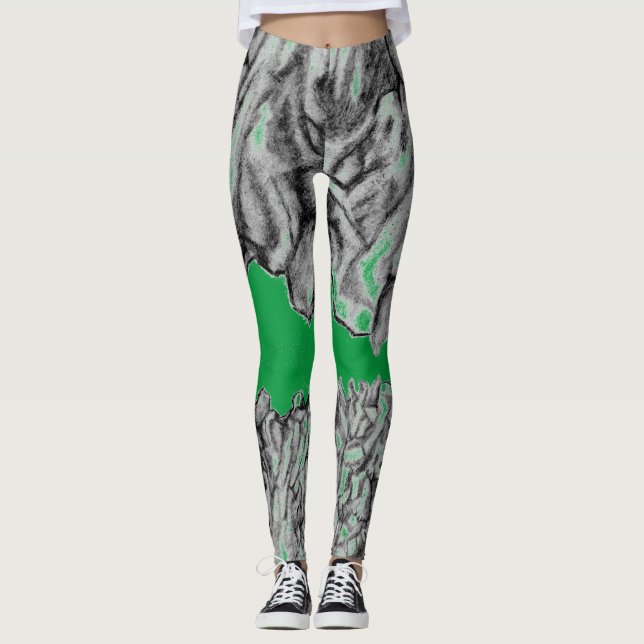 Leggings Jalons attrapants pour l'exercice ou l'usure décon (Devant)