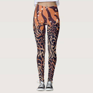 Leggings Jalouettes motifs japonaises de tigre
