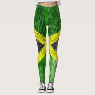 Leggings Jamaica Flag Grungy Distress Board