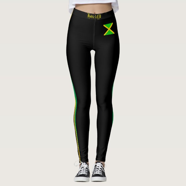 LEGGINGS JAMAÏQUE DRAPEAU BLACK LEGINGS HAVIC ACD (Devant)