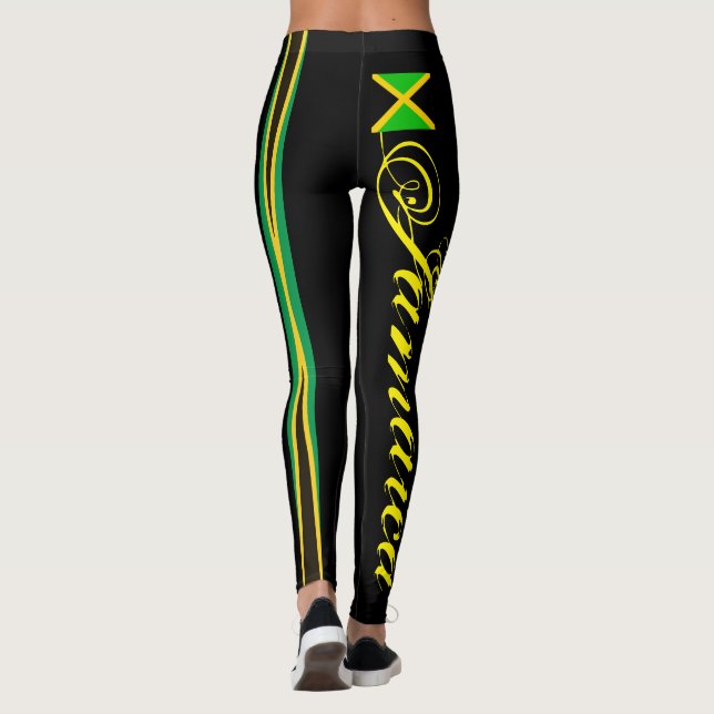 LEGGINGS JAMAÏQUE DRAPEAU BLACK LEGINGS HAVIC ACD (Dos)