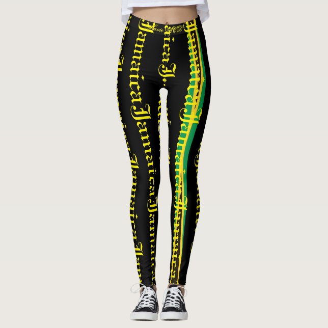 LEGGINGS JAMAÏQUE DRAPEAU BLACK LEGINGS HAVIC ACD (Devant)