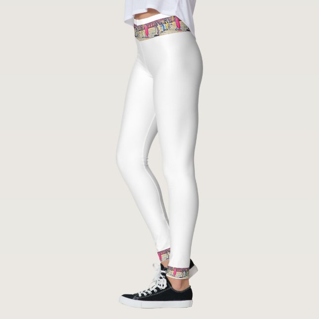 Leggings Jambes blanches avec ceinture de voilier (Gauche)