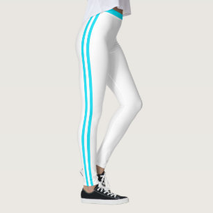 Leggings Jambes blanches turquoises - Vos couleurs