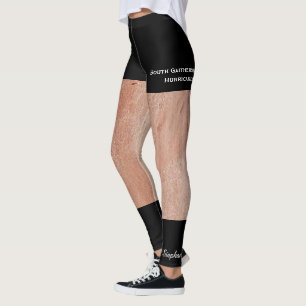 Leggings Jambes bronzées et faux shorts noirs