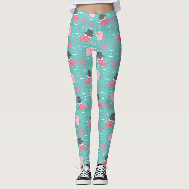 Leggings Jambes de sirènes de chat (Devant)