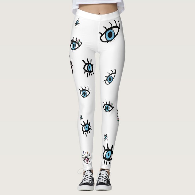 Leggings Jambes des yeux maléfiques (Devant)