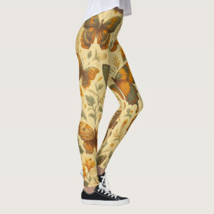 Leggings Jambes d'oasis de papillon vintage