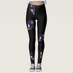 Leggings Jambes oculaires maléfiques, Coiffures oculaires n