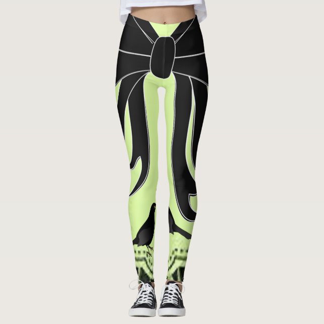 Leggings jambières à arc noir (Devant)