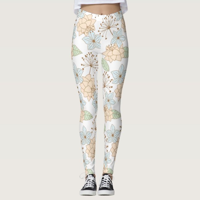 Leggings jambières de fleurs (Devant)