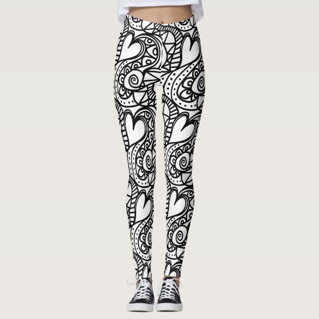 Leggings jambières de gribouillis (Devant)