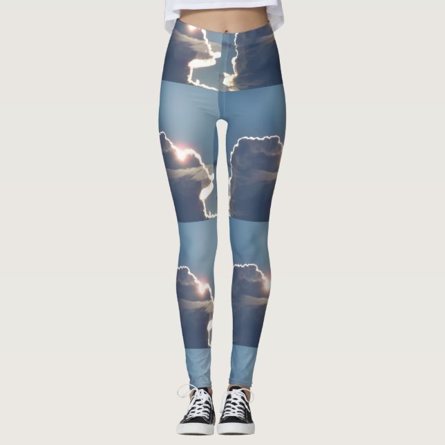 Leggings jambières nuageuses (Devant)