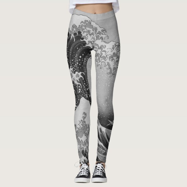 Leggings Japon - Art japonais (Grande vague au large de Kan (Devant)