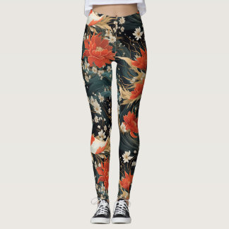 Leggings Japonais Koi Poisson Motif