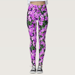 Leggings Jardin aux fleurs violettes